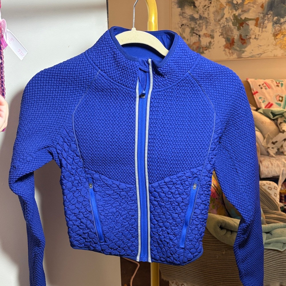 FP Movement by Free People Cobalt Blue Quilted Zip Jacket
